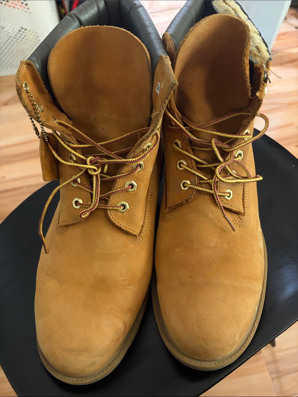 Timberland Wheat Nubuck Lace-Up Work Boots with CALLOUT